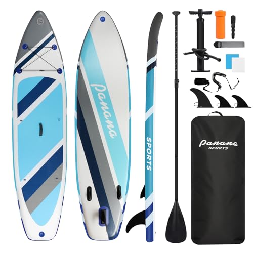 Panana Inflatable Stand Up Paddle Board 10'8'' x 32'' x 6'' iSUP with Accessories Kit, Non-Slip Deck...