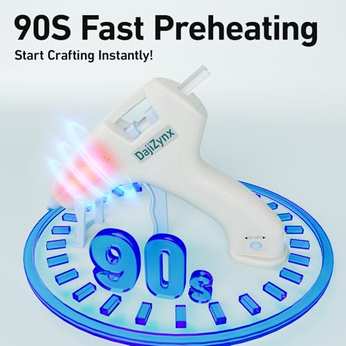 Hot Glue Gun, Cordless Hot Glue Gun with 30 Premium Glue Sticks (7×150mm), 90s Fast Heating, 2600mAh Type-C Rechargeable for DIY Crafts, Home Repairs, Creative Projects and Gift Making - White - Image 3