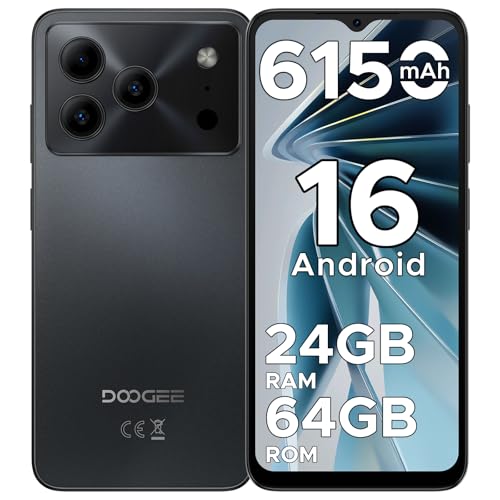 DOOGEESmart Note56 Android 16 Telefono Movil Libres, 6150mAh 24GB+ 64GB/2TB Smartphone, Octa Core Telefonos Moviles HD+ 6,56', Cámara 8MP Teléfono Móvil, Gemini AI/Dual SIM/Face ID/GPS/OTG/Widevine L1