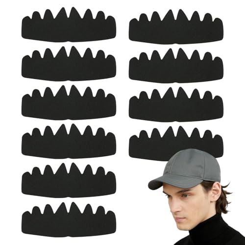 Genérico Protector de Sudor para Gorras - 10 Unidades Absorbente Para Gorras De Béisbol,Almohadillas Octogonales Previenen Manchas y Olores para Hombres Mujeres Adultos