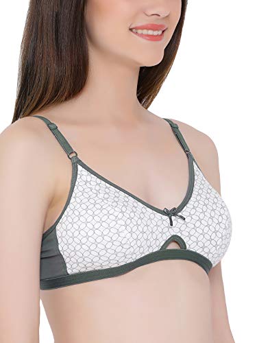 Image of Clovia Women's Cotton Non-Padded Non-Wired Printed Bra with Detachable Straps