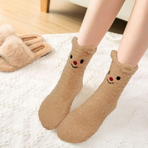 Image of Benefeet Sox Womens Fuzzy Socks Girls Cute Slipper Sock Funny Fluffy Winter Warm Soft Cozy Plush Indoor Sleep Sock