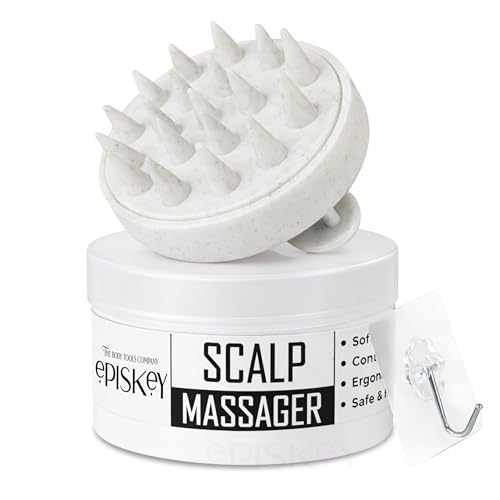 Image of Episkey Scalp Massager Shampoo Brush for Hair Wash Anti-Dandruff Silicone Scalp Scrubber with Soft Bristles | Deep Clean, Exfoliation & Hair Growth Ayurvedic Head Massage Brush for Men&Women(JW-35)
