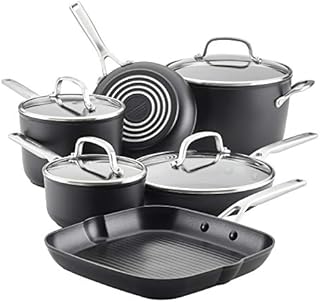 KitchenAid Hard Anodized Induction Nonstick Cookware Pots and Pans Set, 10 Piece, Matte