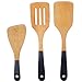 Set de 3 Utensilios de Cocina Espátula de Madera, Cocina Antiadherentes Flexibles, Herramientas Antiadherentes para Hornear