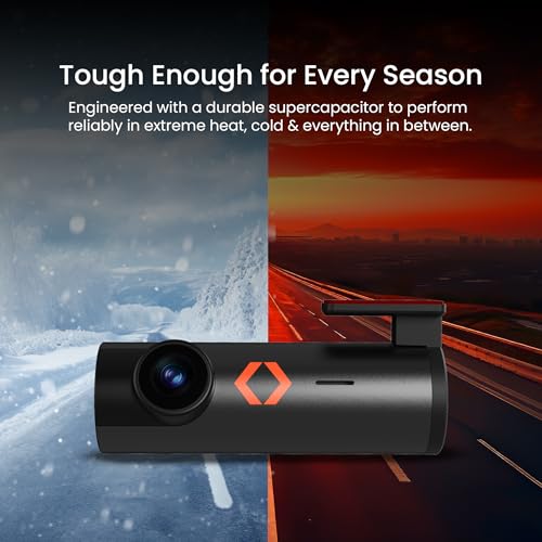 Image of OTEK Car Dash Camera Front Position 1296P HD Recording 140 Degree Wide Angle Lens WiFi Mobile App G Sensor Loop Recording Supports 128GB TF Card