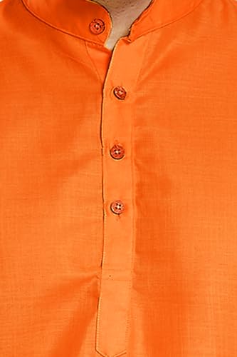 Image of DIVISIVE Men's Plain Cotton Blend Linen Slim Fit Kurta Pyjama Set