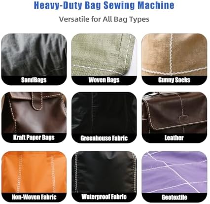 Portable Handheld Sewing Machine Heavy Duty – Bag Closer for Burlap, rice sack, Sand Bags – 230# Needle, 2000 Stitches/Min Alternate view