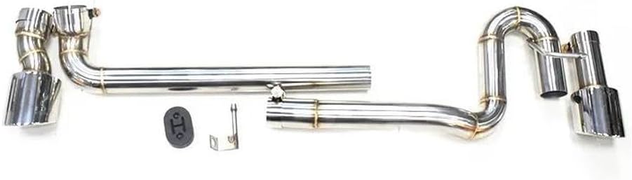 Car Exhaust For CC Muffler Header Tailpipe Exhaust System Nozzle 2009-2018 Rear End Components(Silver)