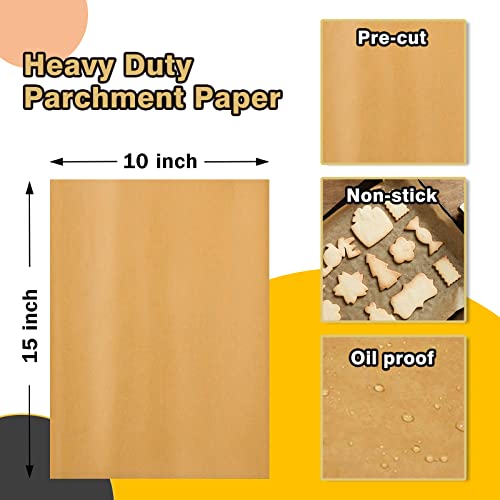 Katbite 265Pcs 10X15 Inches Parchment Paper Sheets, Heavy Duty Unbleached Baking Paper, Pre-Cut And Oil Proof Perfect For Steaming Cooking Bread Cake & Wrapping Foods #TOP1
