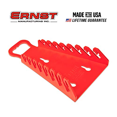 Image of Ernst Manufacturing 5146-Red Gripper Reverse Wrench Organizer, 8 Tool, Red