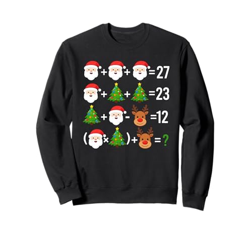 67 Meme Christmas Santa Xmas Tree Rentier Math Teacher Pjs Sweatshirt
