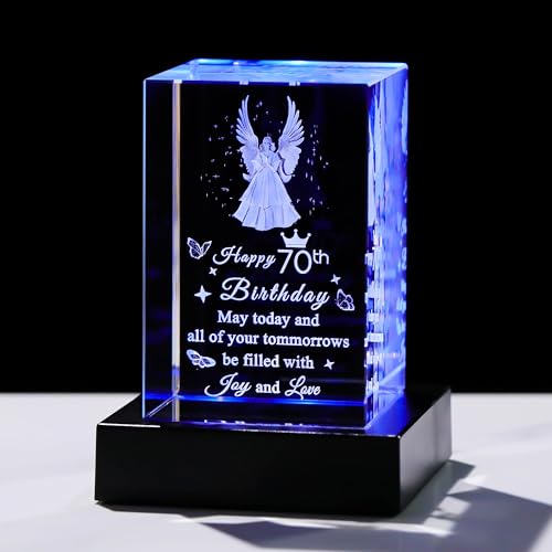 Qianwei 70th Birthday Gifts - Personalized 3D Guardian Angel Gifts