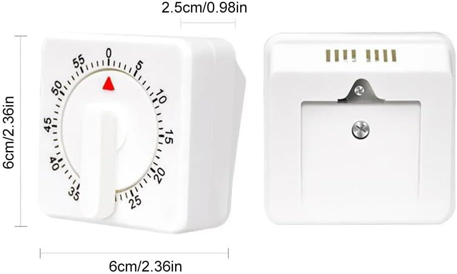 Rotary Mechanical Timer Mini Portable Kitchen Cooking Count Down for Classroom Homework Office(D)