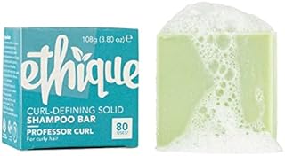 Ethique Professor Curl Solid Hair Shampoo Bar for Wavy or Curly Hair (108g/3.81oz) Vegan, Compostable, Biodegradable, Plant based