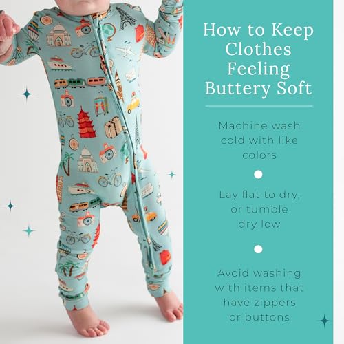 Image of Posh Peanut Convertible Baby Sleepers - Footless Baby Pajamas with 2 Way Zipper for Easy Diaper Changes