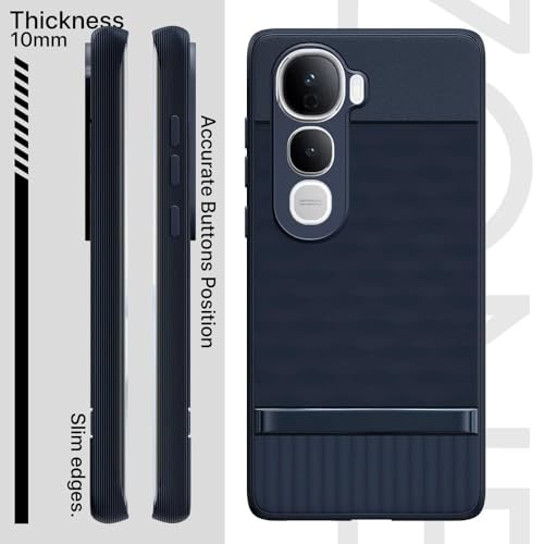 Image of amazon basics Shockproof Case for Vivo Y400 Pro 5G | Full Camera Protection | TPU Flexible Back Cover for Vivo Y400 Pro 5G (Steel Blue)