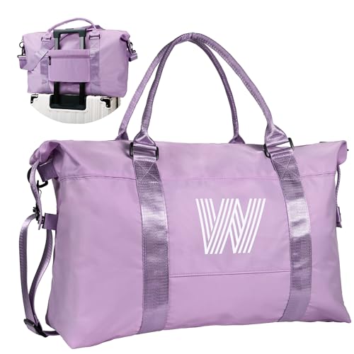 Image of Birthday Gifts for Women, Initial Travel Duffel Bag Daughter Gift | Personalized Weekender Bag,Monogram Overnight Bags Birthday Gifts for Women Gift for Teen Girls (Letter W)