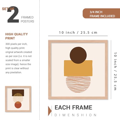 Image of kotart Premium Digital Paintings with Frame for Home Decoration - Modern Art Paintings for Living Room Bedroom Office Room Decor - Painting for Wall Decoration - Pack of 4 (Art 9, Small (10x13 or 10x10 inch))