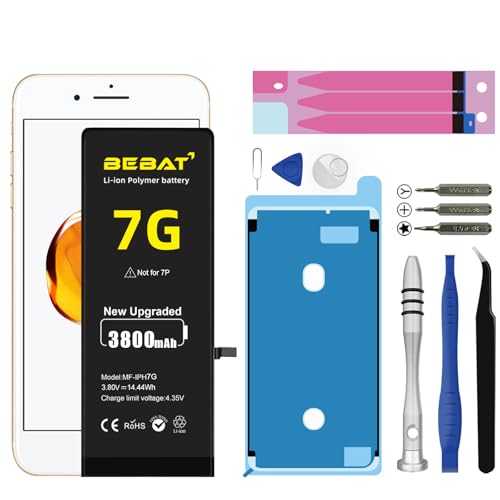 BEBAT Replacement for iPhone 7 Battery 3800mAh High Capacity Li-ion Polymer Replacement Battery for Model (A1660 A1778 A1779) with Professional Repair Tool Kits