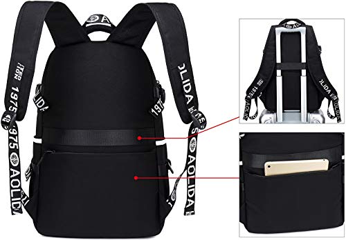 Roffatide Anime Fairy Tail Backpack For Men Gold Printed Schoolbag Laptop Backpack Large Capacity Rucksack With Usb Charging Port Black #TOP3