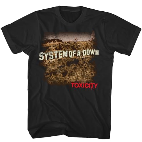 2Bhip System of A Down Toxicity Adult Black Short Sleeve T Shirt Nu Metal Graphic Tees