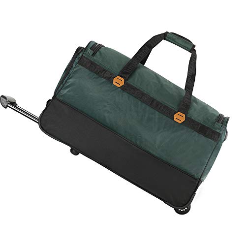 Timberland Wheeled Duffle 26 Inch Lightweight Rolling Luggage Travel Bag Suitcase, Green, 26