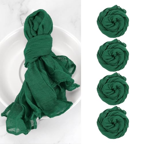 uxcell Servilletas de Tela 50x50 cm Pack x6 Verde Oscuro miniatura 1