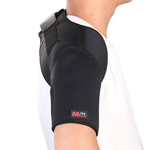 Anser Sports Magnetic Double Shoulder Brace Support Strap Wrap Belt Band Pad 1Pcs - Black (Adjustable) #TOP2
