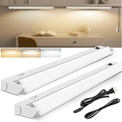ALUSSO Under Cabinet Lighting, 22 Inch Linkable LED Under Cabinet Lights with Plug, 150&deg; Swivel...
