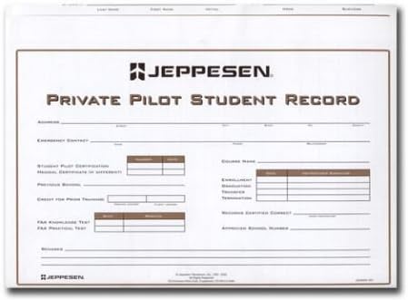 Jeppesen Private Pilot Student Record Folder (Package of Ten)