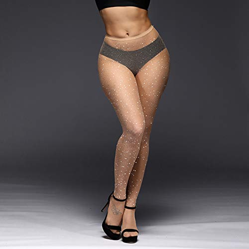Fishnet Stockings for Women Sparkly Rhinestone Fishnet Tights Glitter Fish Nets3