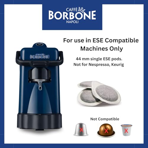 Caffè Borbone Espresso Paper Pods, Red Blend, Strong and Creamy, Medium Roast ESE Pods, Authentic Italian Espresso - 50 Count