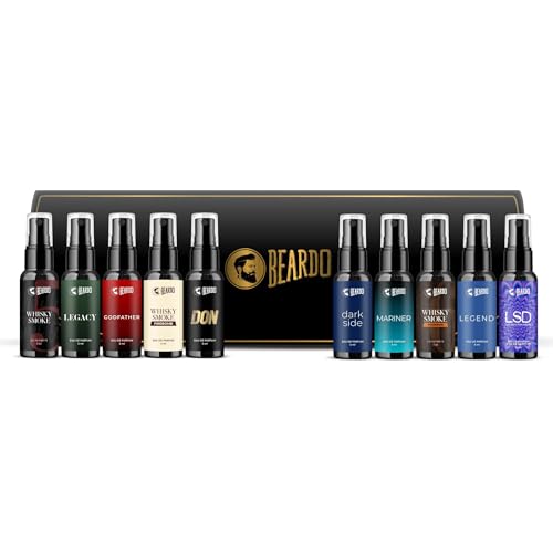 Mini Perfume Trial Kit, 10x5ml | Best Date Night Fragrances For Men | Travel Friendly Perfume Kit For All Moods & Occasions, Fresh Scent | Giftset for