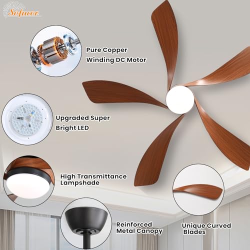 Sofucor 52K096SMTY 52 Inch Smart Ceiling Fan thumb #5