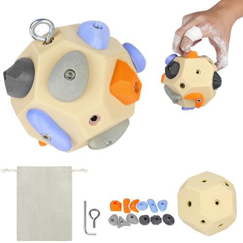 [Allenamento di forza della punta delle dita] Simula i veri punti di presa di una parete rocciosa, migliorando efficacemente la forza di presa, la flessibilità e le capacità di problem-solving sempre e ovunque. Questo attrezzo per boulder offre infinite combinazioni di presa, permettendoti di liberare la tua creatività e di diventare il tuo tracciatore di percorsi.