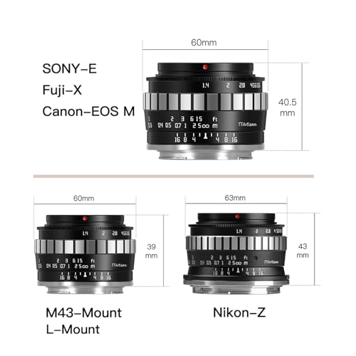 Image of TTArtisan 23mm F1.4 Wide-Angle APS-C Camera Lens Manual Focus for Olympus /Panasonic M43 MFT Mount EPM1 EPM2 EPL1 EPL9 E-P6 E-M1 E-M10II E-M10IIII Pen-F G1 G5 G85 GF1 GF9 GX1 GX7