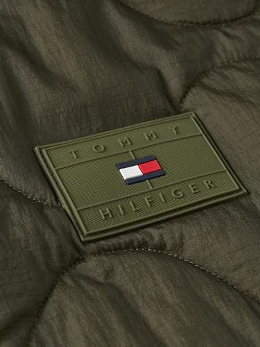 Tommy Hilfiger Herren Steppjacke mit Kapuze, Mehrfarbig (Army Green), XXL – Ansicht 4