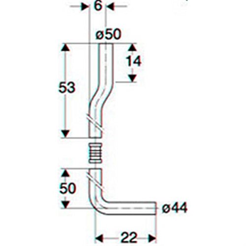Geberit AP 140 - Tubo acodado ajustable