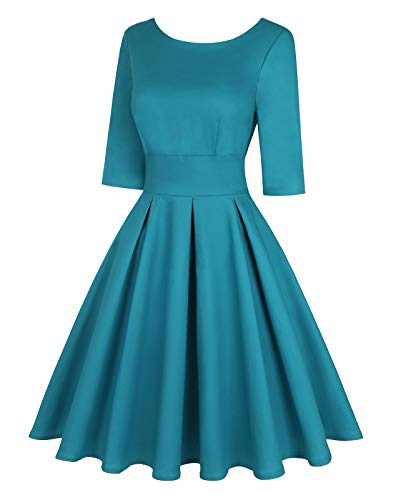 Image of MINTLIMIT Women's 1950s Retro Vintage Cocktail Party 3 /4 Sleeve Swing Dress
