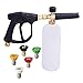 Stone Banks Myjka wysokociśnieniowa, lanca piankowa, pistolet z 5 dyszami natryskowymi, 1 l, regulowany, szybkie zamknięcie 1/4 cala, pojemnik na śnieg, dozownik mydła do mycia samochodu, czyszczenie