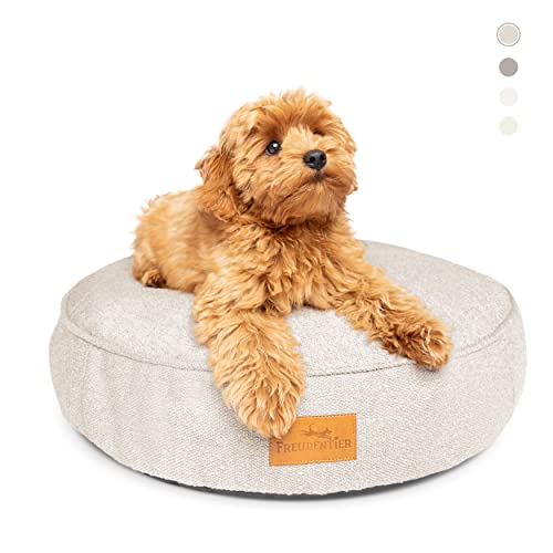 FREUDENTIER® orthopädisches Hundebett, Memory Foam, Made in EU & Oeko-Tex® Zertifiziert, Waschbar, Hundesofa rund Ø 50cm für sehr kleine Hunde Cover