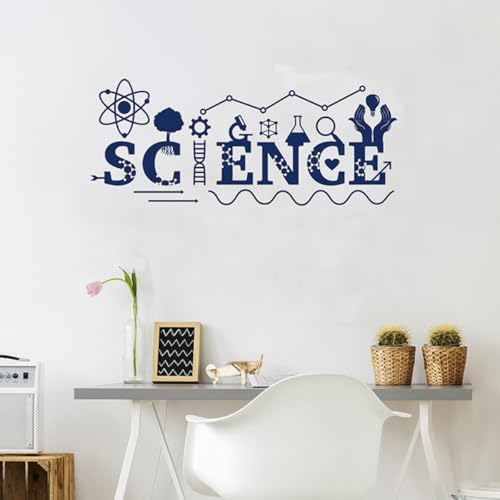 Vinilo decorativo ciencia química astronomía 99x42 cm azul miniatura 4
