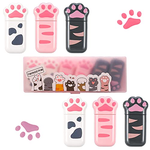6 Piezas Cintas de Corrección, Corrector Roller, Unidades de Cinta Correctora, Correction Tape, Linda Cinta de Corrección, con Tapa de Protección, para El Hogar, la Escuela, Suministros de Oficina Cover