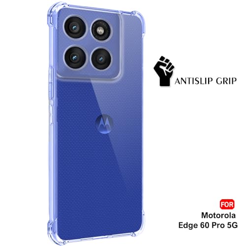 Image of TheGiftKart Crystal Clear Back Cover Case for Motorola Moto Edge 60 Pro 5G | Shockproof Soft TPU Case | Cushioned Edges for Ultimate Protection Back Cover Case (TPU, Transparent)