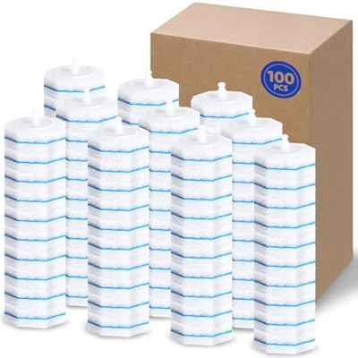 KAHIT 100 Count Toilet Wand Refills Disposable Toilet Brush Toilet Cleaner Refill Pads Wand Kit Scrubber Refills Compatible With Most Brushes No Falling Apart, Fresh Fragrance