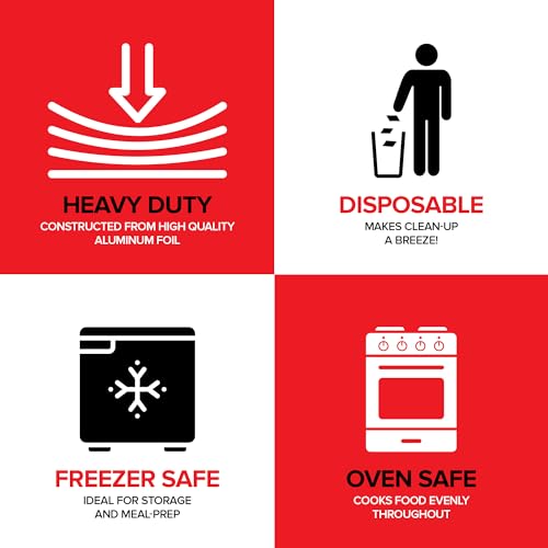 image for Stock Your Home (Set of 40) Aluminum Pans Disposable, (20) 9x13, (10) 