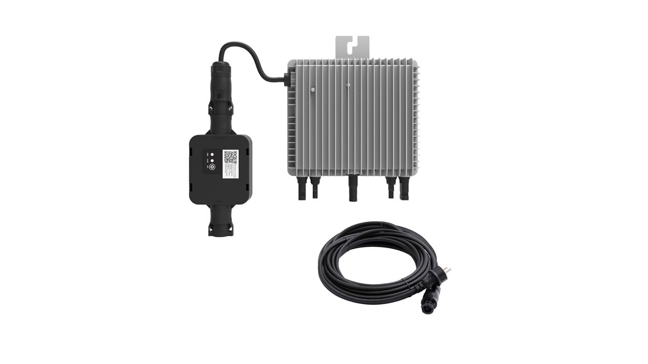 Deye Mikro Wechselrichter 800W – Wechselrichter Balkonkraftwerk + MPPT Microwechselrichter 800 Watt – IP67 wetterfest – Plug & Play Mikrowechselrichter 800W für PV Anlage & Solarstrom Einspeisung
