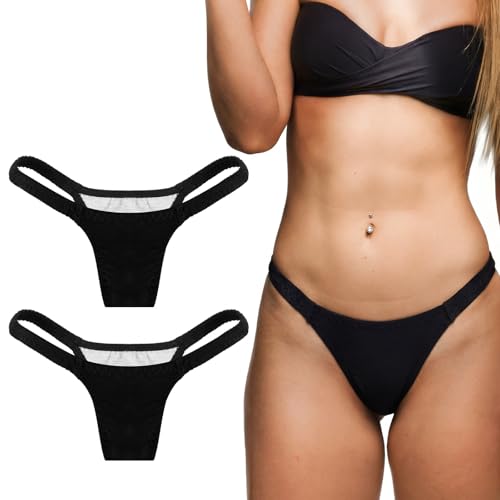 Tivi Tovo 2 Pcs Gaff Tucking Underwear Hidden Gaff Panties Classic for Transgender Crossdressing Apparel MTF(Large) Black
