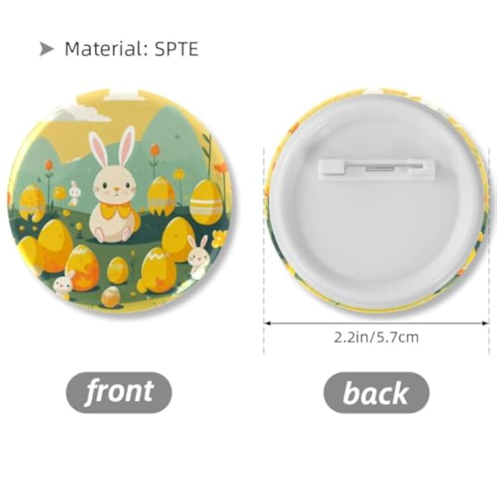 Kids' 6-Pack Cute Button Pins Brooches for Clothing